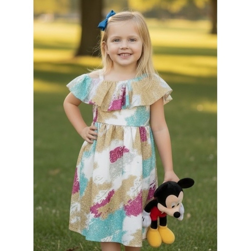 Disney Store Pocahontas Princess Dress Up Costume Shift Feathers Glitter Size 4T